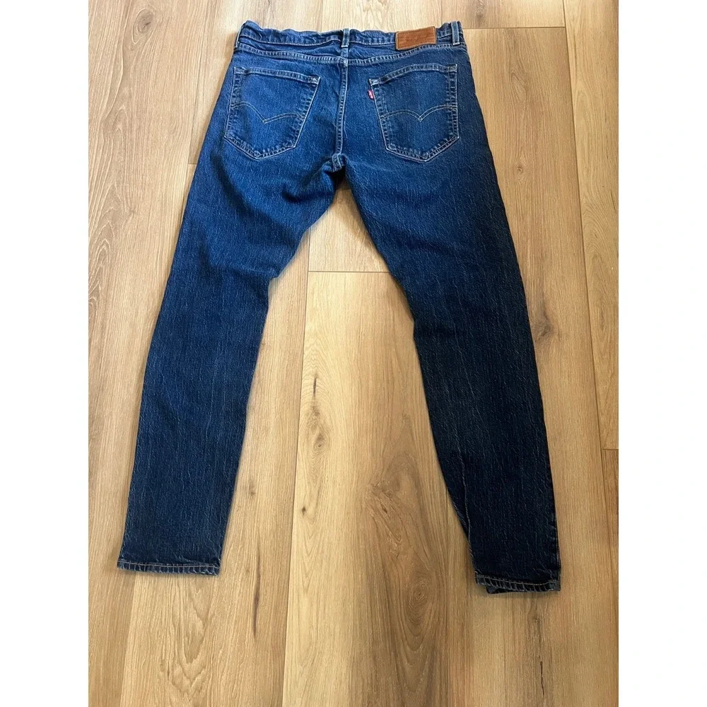 Levi's 512 Premium Lot Jeans Men's 36x32 Dark Wash Straight Taper Denim Red Tab